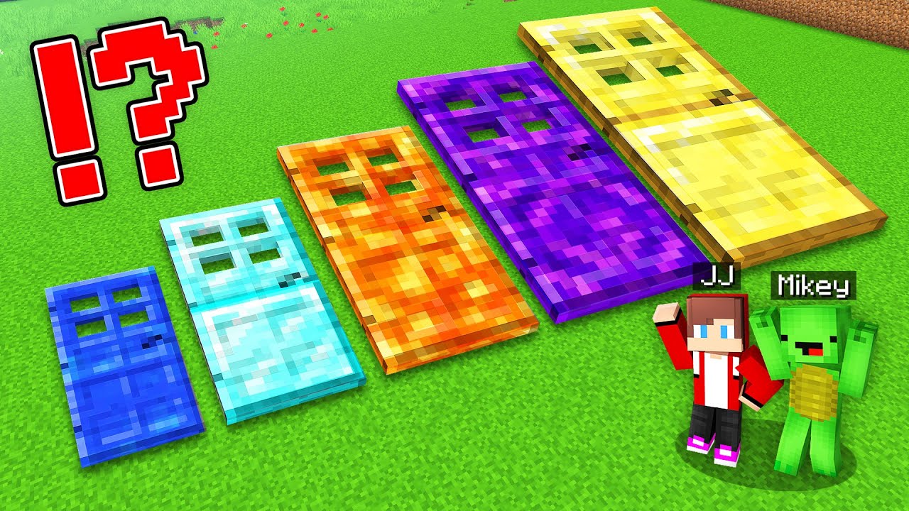 JJ and Mikey Found NEW DOORS of ALL SIZES in Minecraft Maizen!
