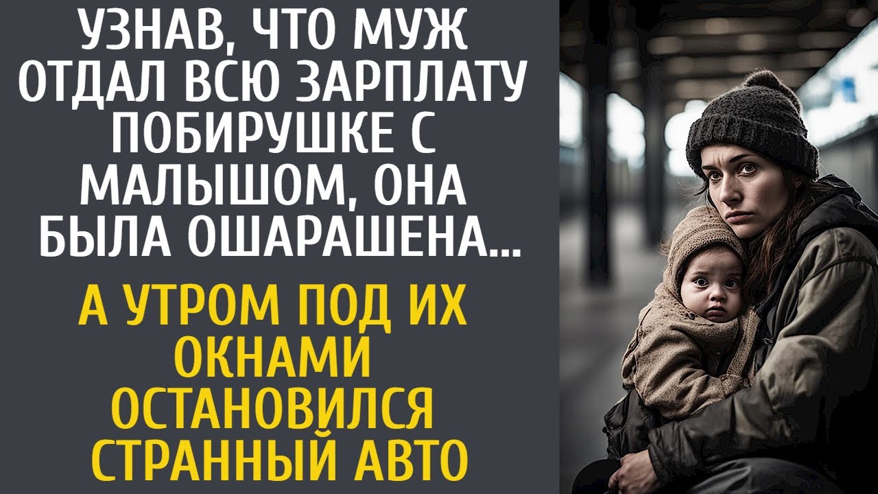 Узнав, что муж отдал зарплату побирушке, она обомлела… А утром под окнами остановился странный авто…