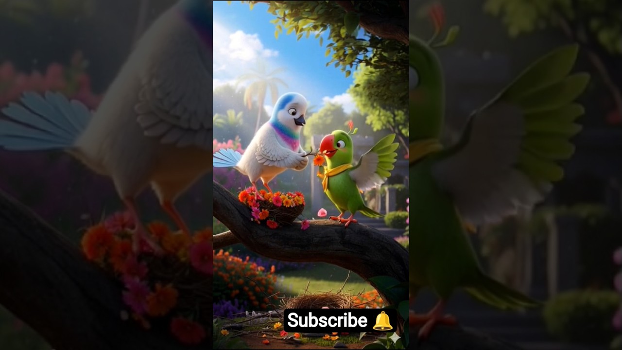 Kabootar Aur Tota Ki Dosti, 8K Disney Style Animation Story 