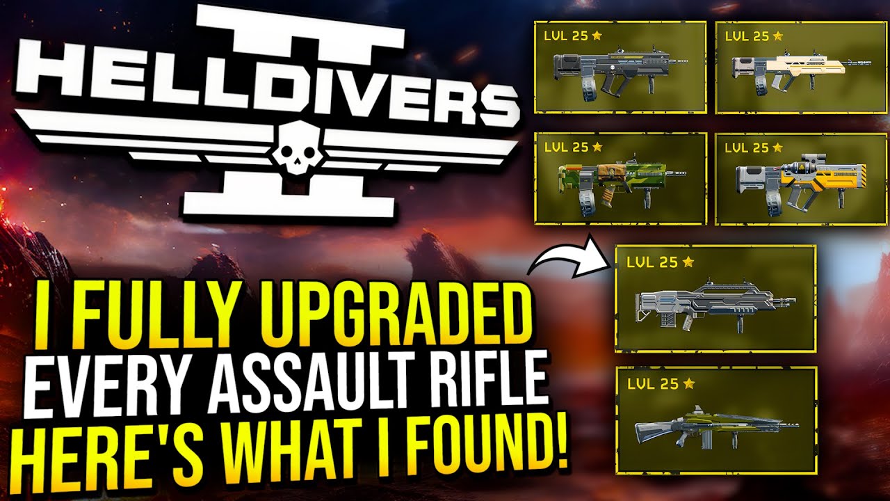 Helldivers 2 - I Upgraded & Tested Every Assault Rifle at Level 25