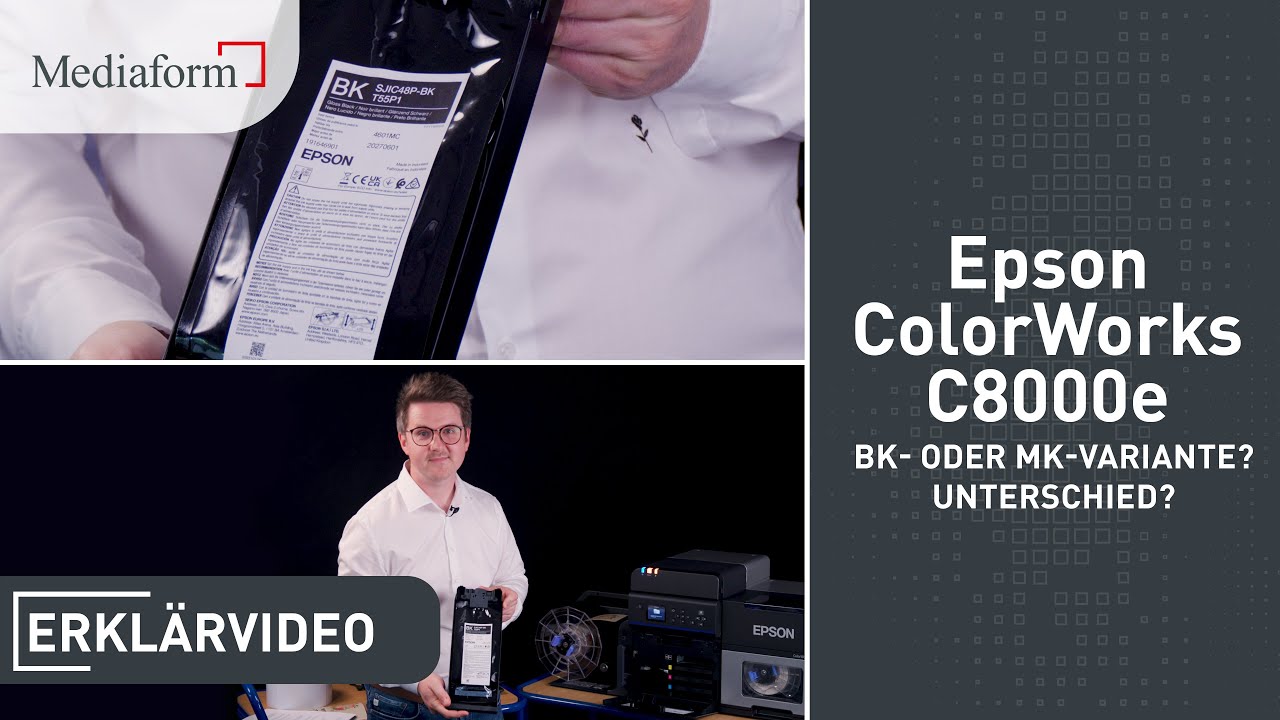 BK- oder MK-Variante? Wo liegt der Unterschied beim Epson ColorWorks C8000e Drucker?