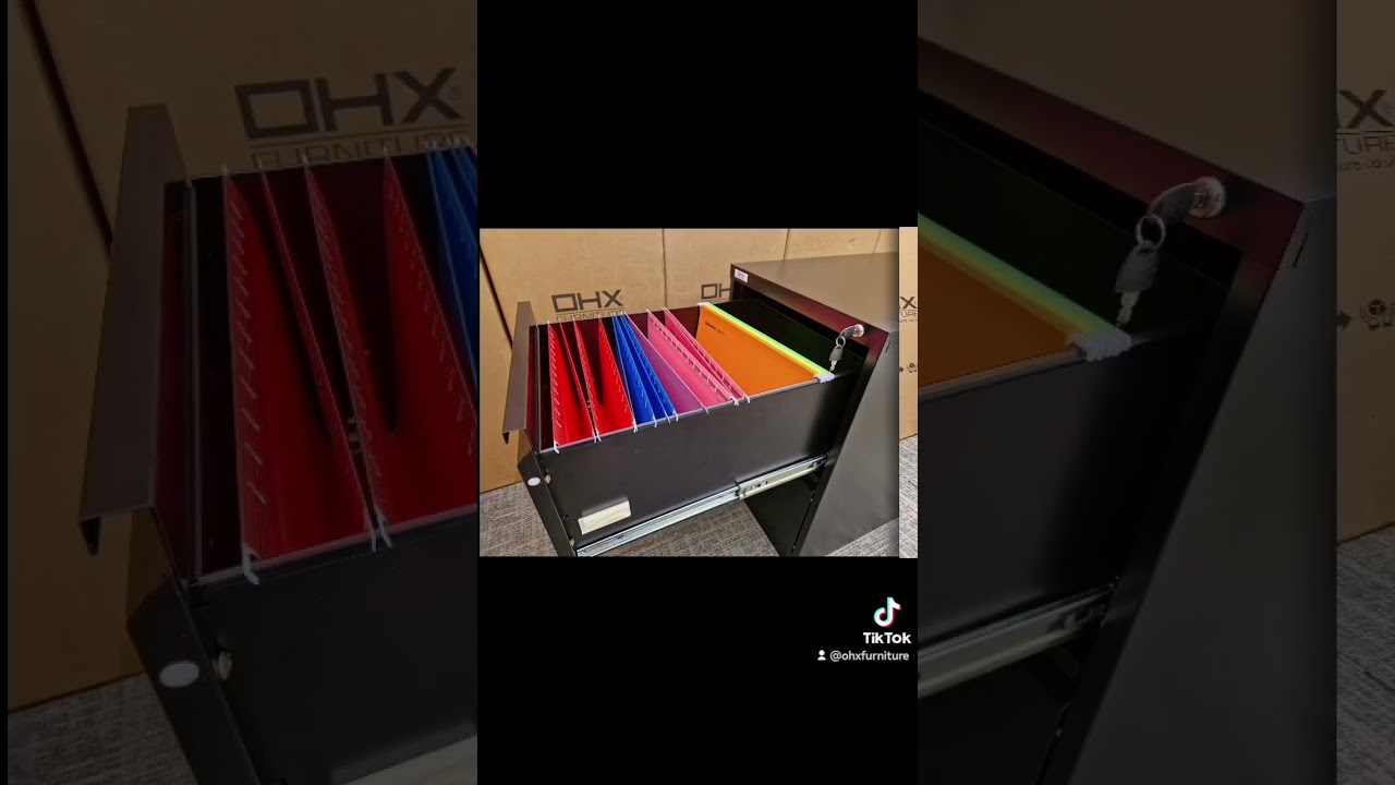 Introducing OHX Furniture's 2 Drawer Filing Cabinet Black
