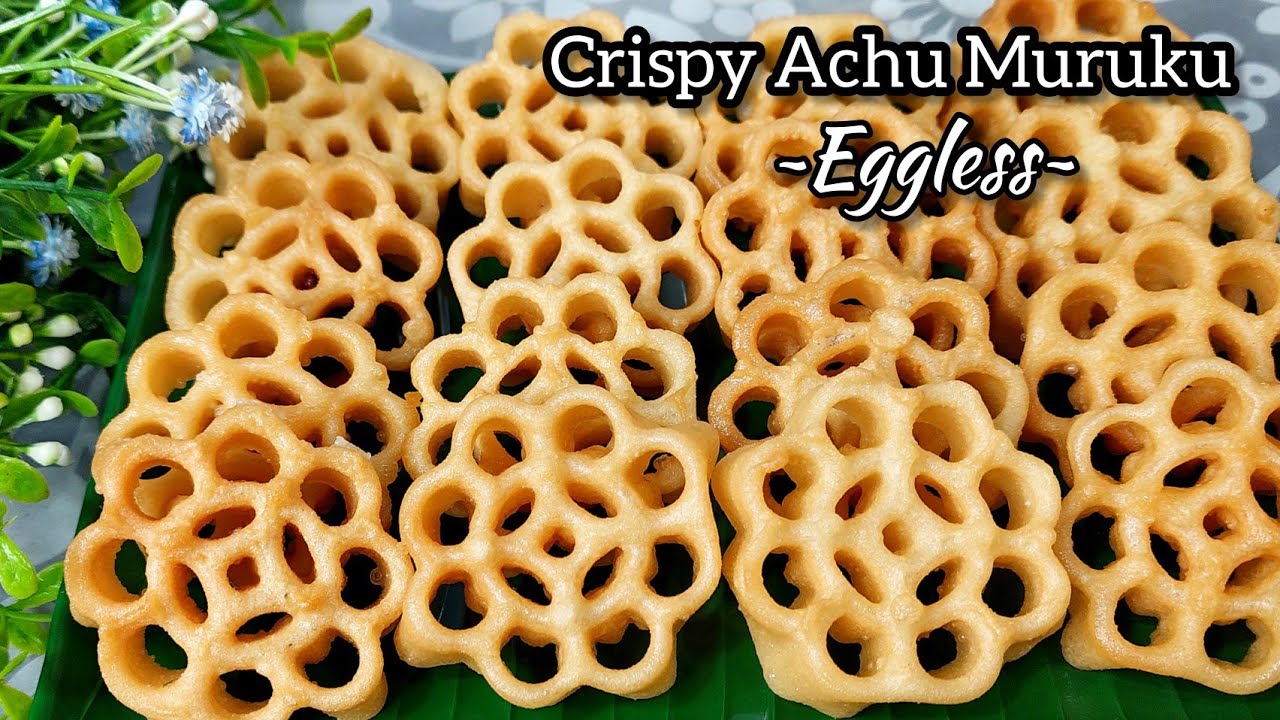 Eggless Crispy Achu Muruku Recipe | Rose Cookies | Kuih Loyang Rangup | Honeycomb Cookies Recipe