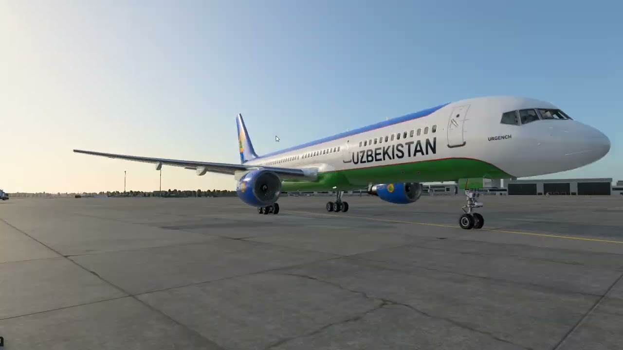 X-PLANE-12! UTTT(TASHKENT) - UWUU(UFA)-UK75701 FF Boeing 757-200 Uzbekistan Airways