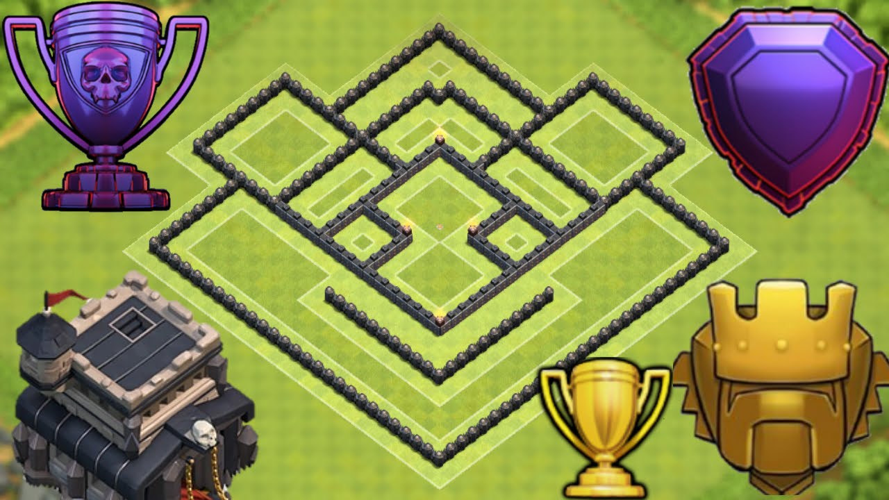 NEW LEGEND LEAGUE TH9 TROPHY BASE - COC TH9 TROPHY BASE 2016 - CLASH OF CLANS