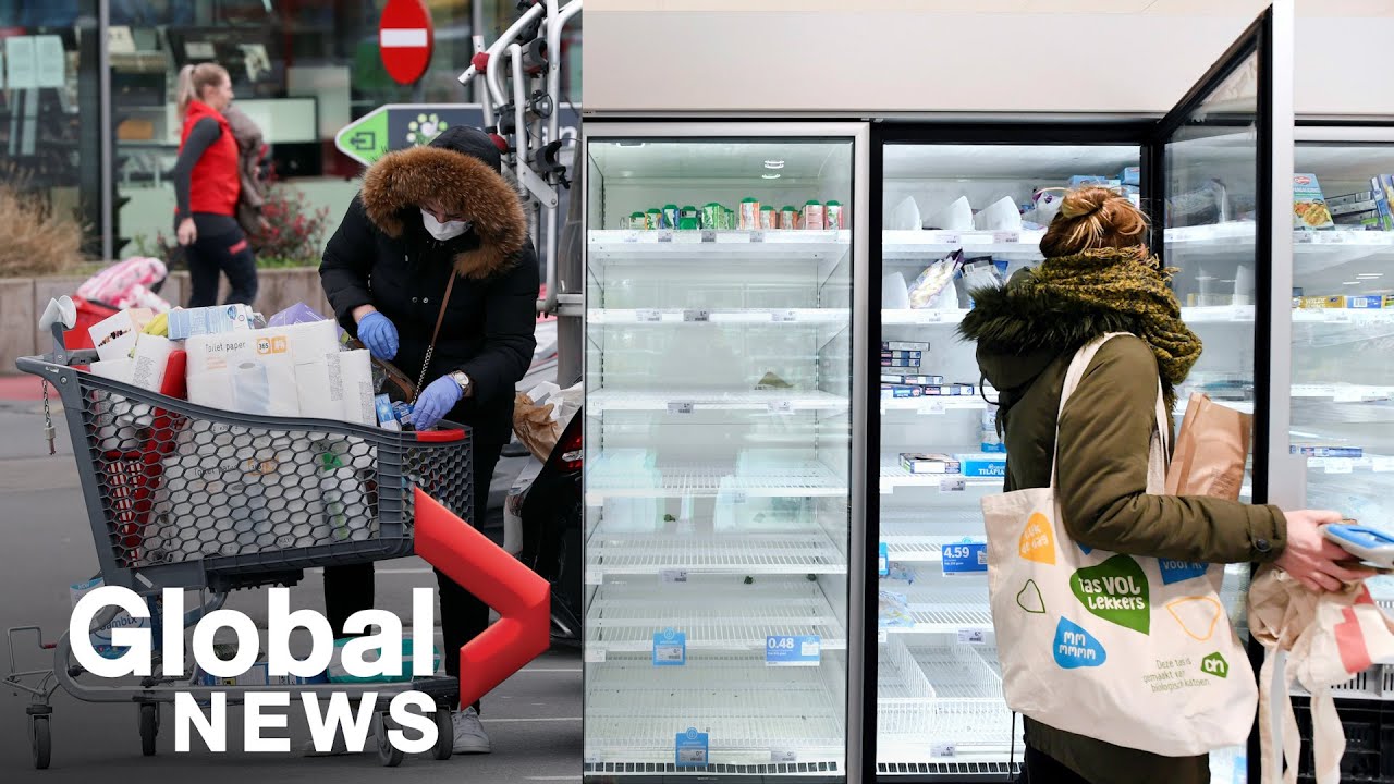 Coronavirus outbreak: Shoppers empty out store aisles amid COVID-19 panic