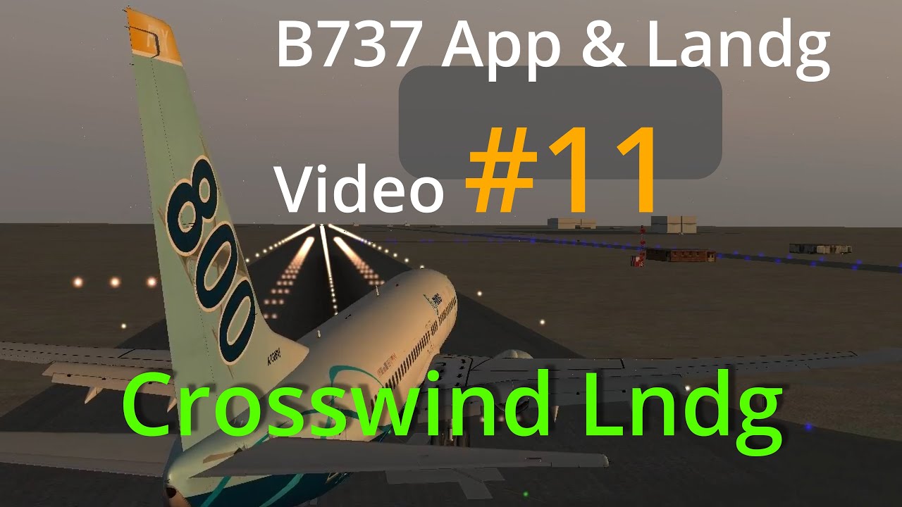 B737 App. & Lndg Video#11 (Crosswind Lndg)