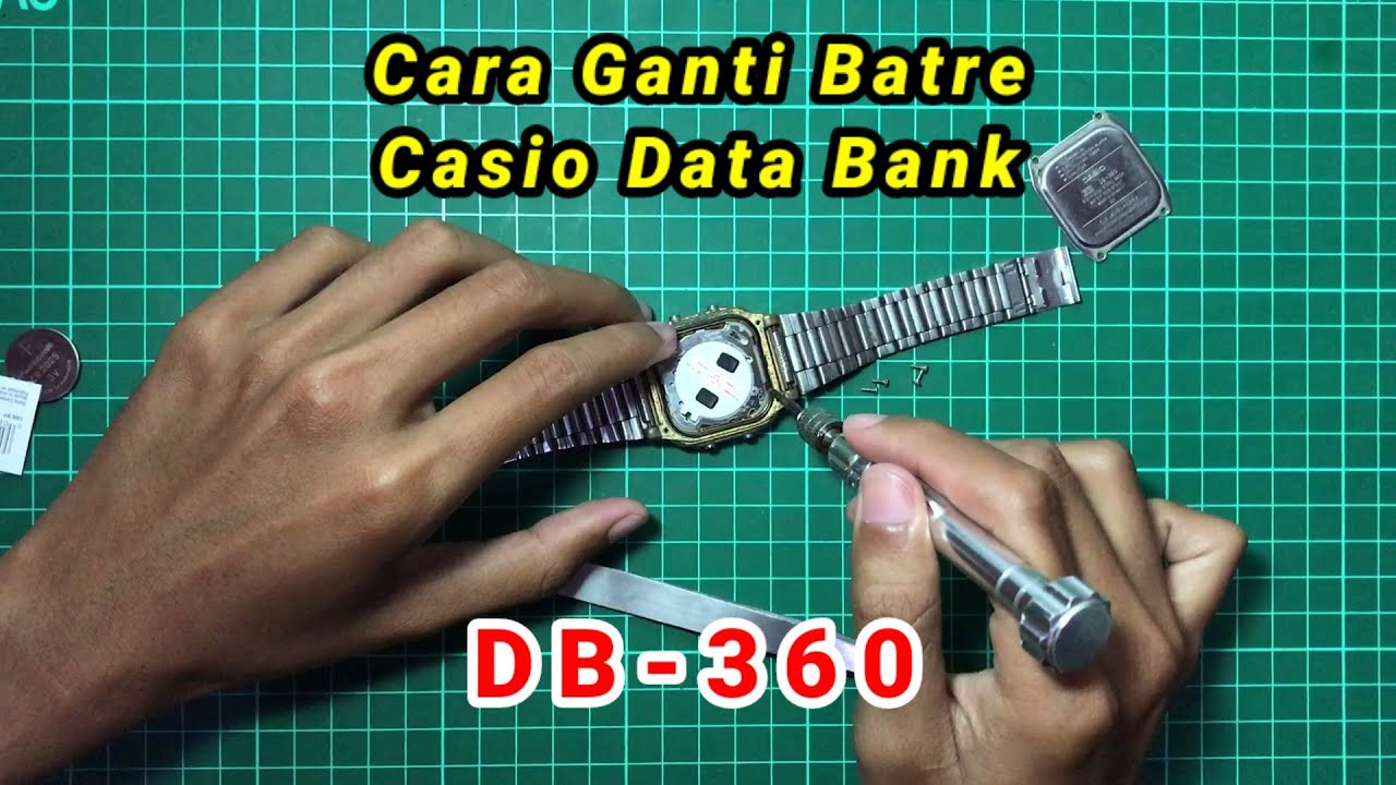 Iseng Ganti Batre / Baterai Jam Casio Standart Data Bank DB-360G / Kalkulator dan Cara Setting