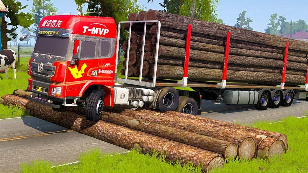 Trucks VS Speed Bump #spintires #speedbumps #mudrunner #snowruner #hypertruck