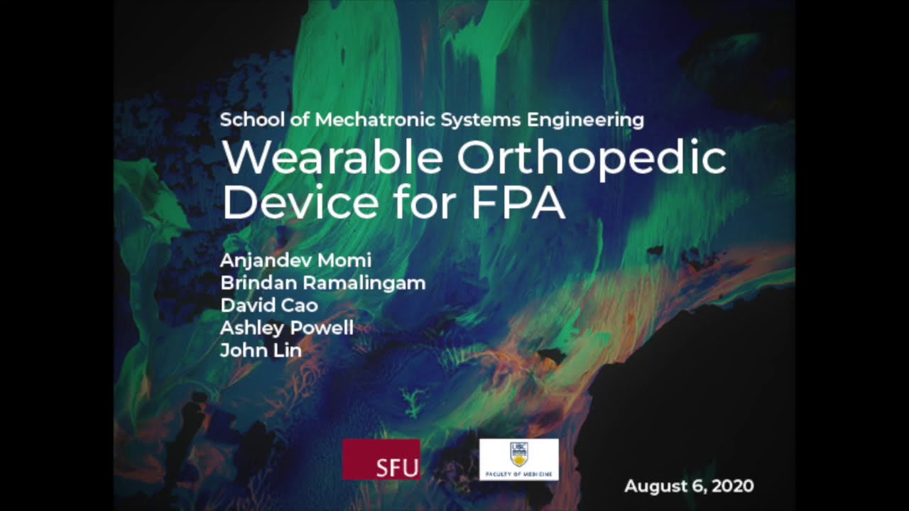 MSE 405w - Wearable Orthopedic Device for FPA