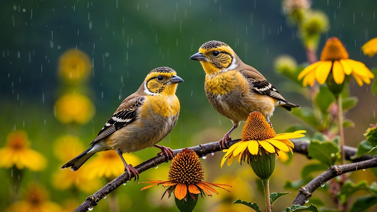 Relaxing Piano & Bird Songs with Gentle Rain 🕊️ Peaceful Sounds for Deep Sleep & Stress Relief