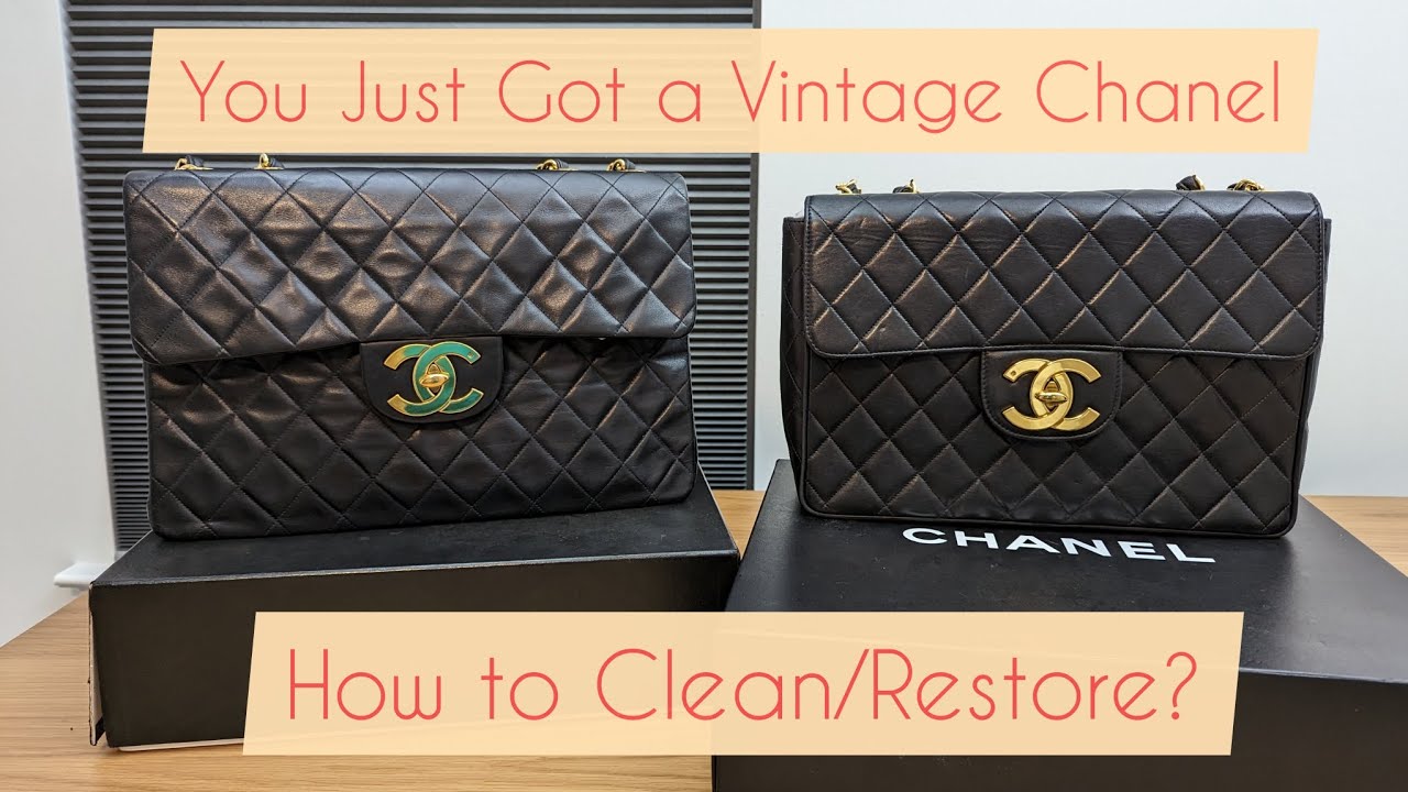 How to Clean / Restore Black Bags (Vintage Chanel Lambskin)