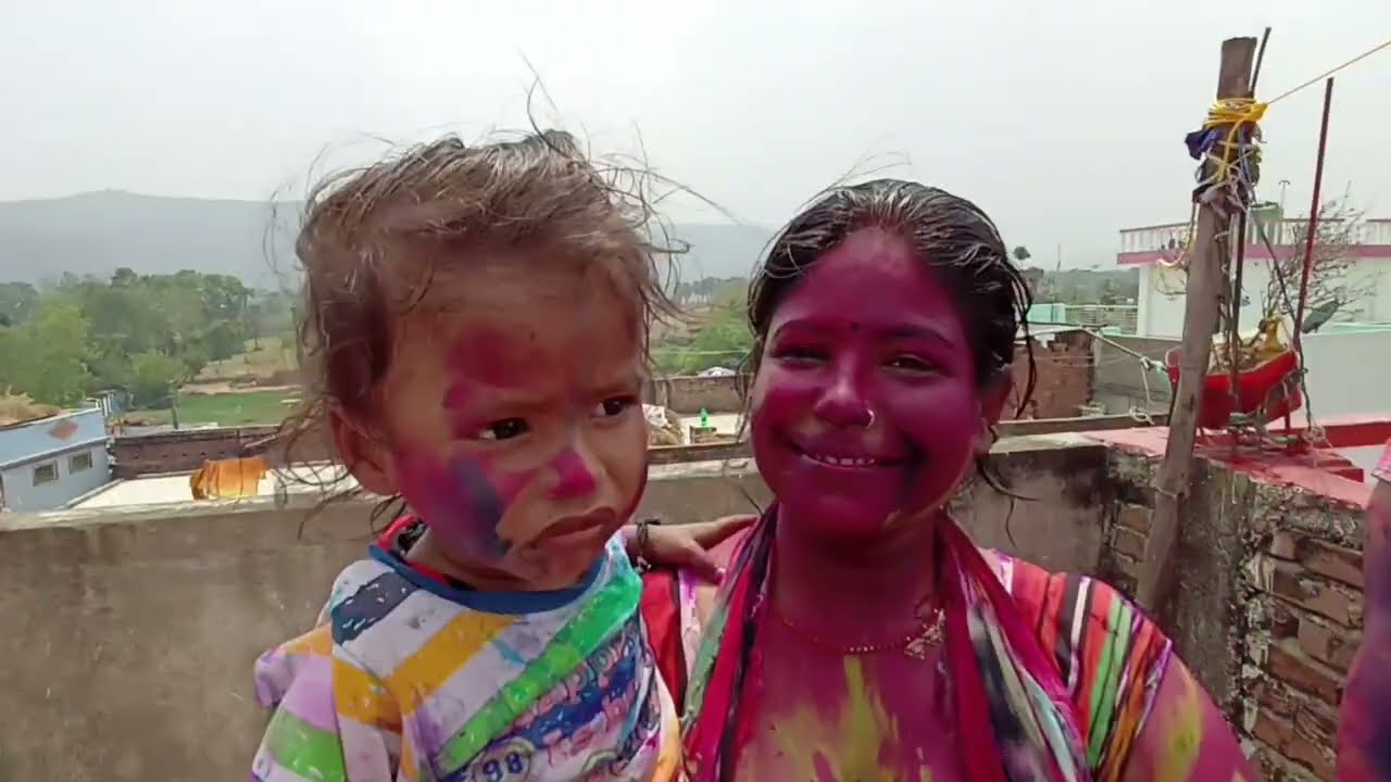 Holi Special || गांव में आज सबको रंगो से भूत कर दिए || holi Special Vlog || couple vlogs ❣️