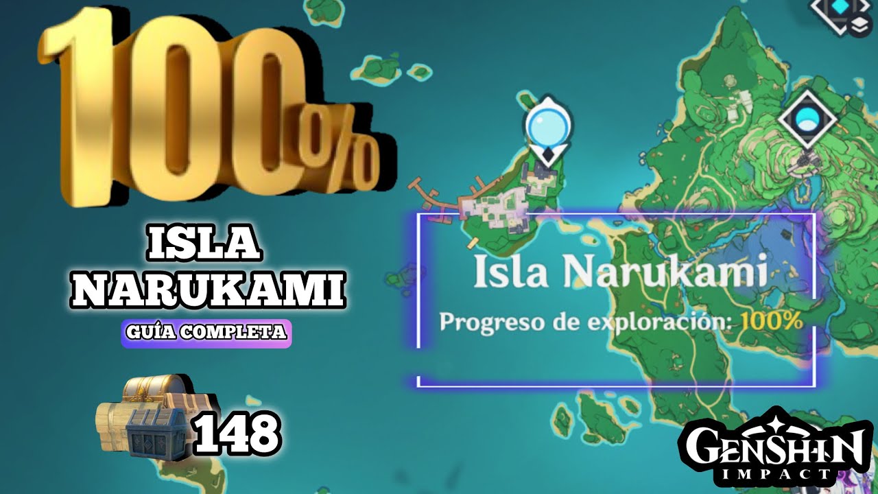 ISLA NARUKAMI 100% | Todos los cofres de INAZUMA 🫟 | Genshin Impact