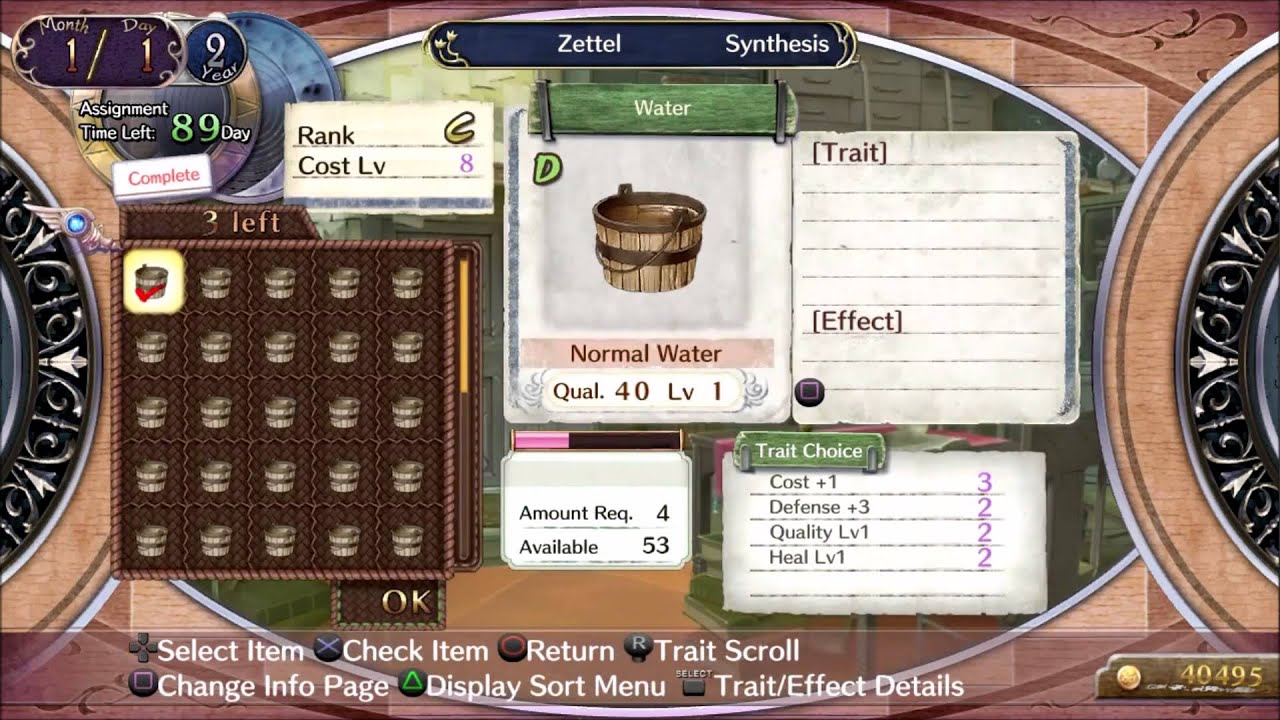 ATELIER RORONA PLUS   SYNTHESIS GAMEPLAY
