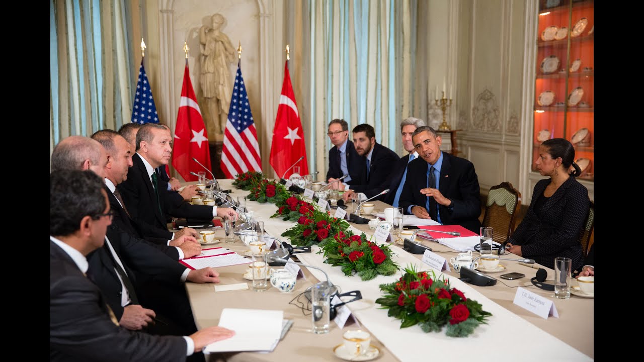 The President Meets with the President of Turkey in Paris