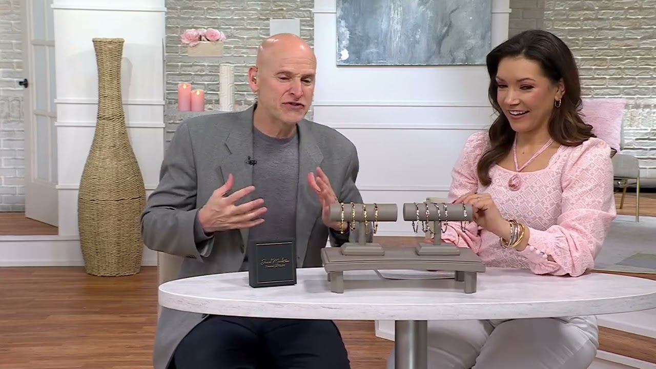 David Markstein Bronze Emerald Cut Gemstone Bangle on QVC