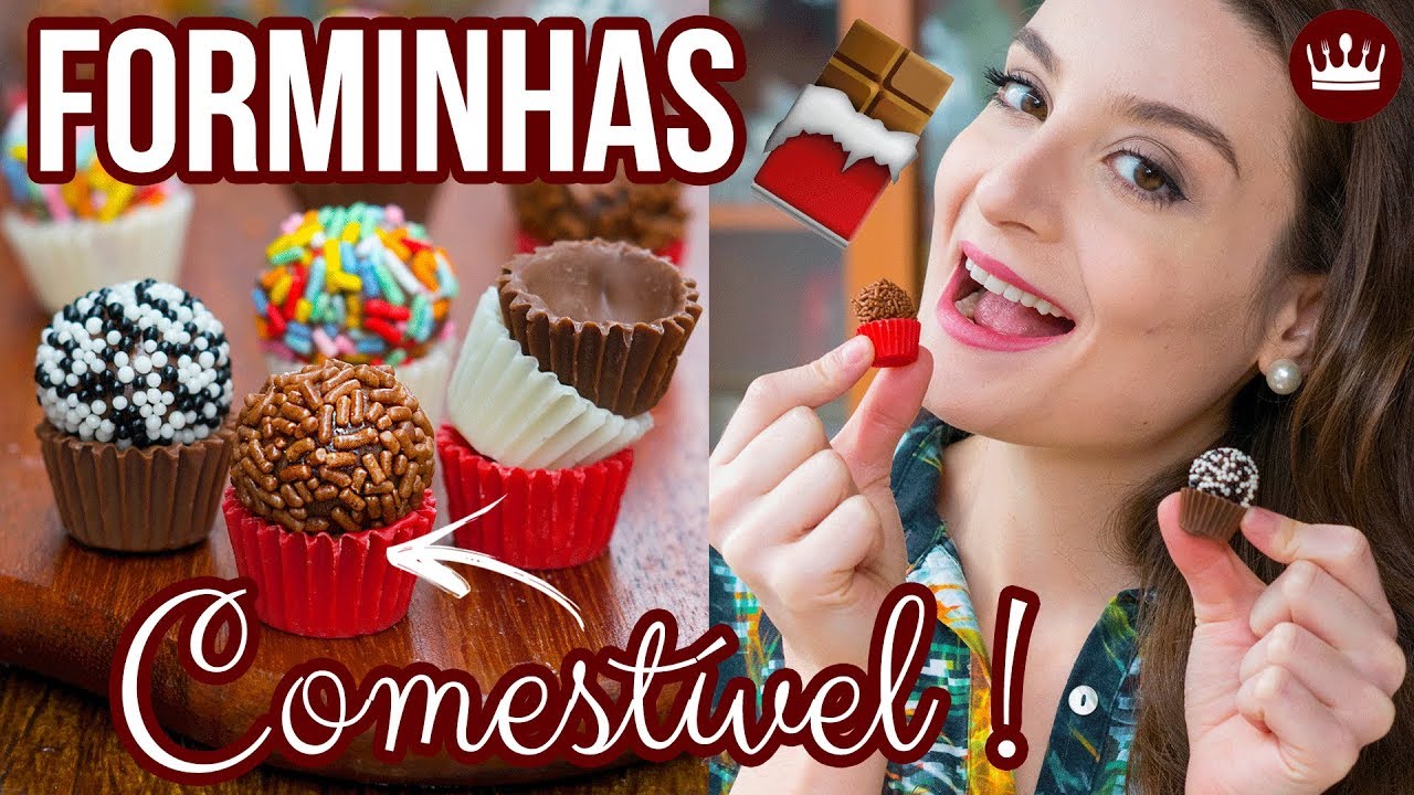 COMO FAZER FORMINHA DE CHOCOLATE PARA BRIGADEIRO - Cozinha do Bom Gosto - Gabi Rossi