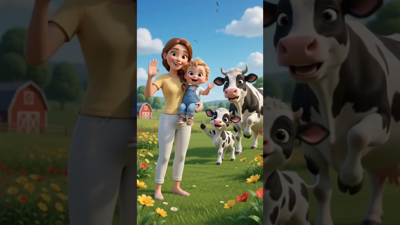 🐄 What Is a Baby Cow Called? | Cow & Calf | Animal Babies for Kids | MastiVerse #Shorts