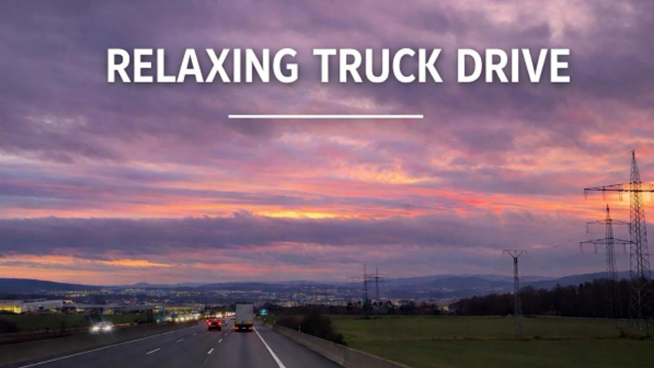 Relaxing Truck Drive | Calm Highway Drive with Ambient Music