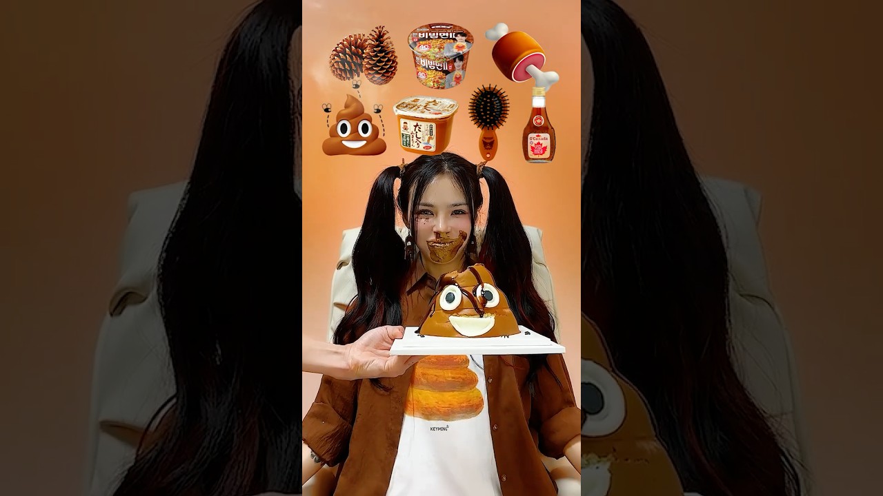 Random Brown Color food MUKBANG2💩 #shorts