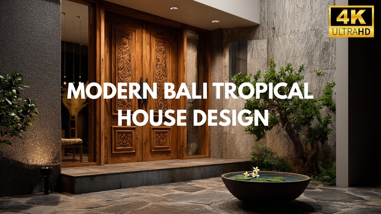 MODERN BALI TROPICAL HOUSE DESIGN with Lush Gardens & Stunning Traditional Architecture Inside!