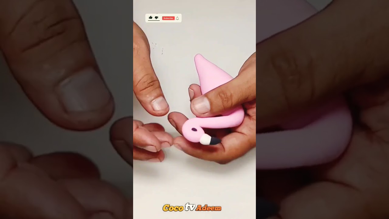 flamingo clay model / flamingo decoration ideas / flamingo clay sculpture |