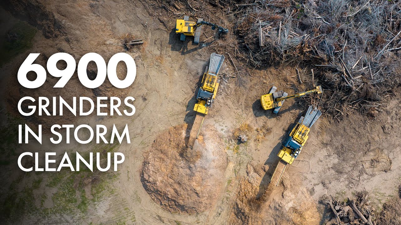 Tigercat 6900 Grinders in Post-Storm Cleanup