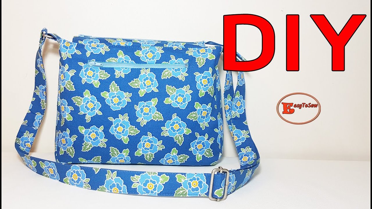 DIY ZIPPER SHOULDER BAG SEWING TUTORIAL