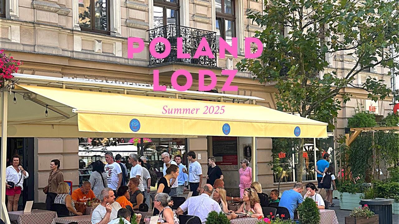 POLAND ŁÓDŹ WALK TOUR 2025🇵🇱🌸Piotrkowska street #travel #poland #city #life #walking  #summer