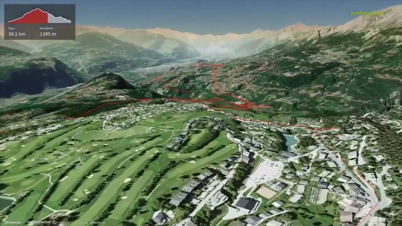 Sion - Crans-Montana &ndash; Aminona ∆ hiking trails ∆ 3d-trail.com/switzerland/