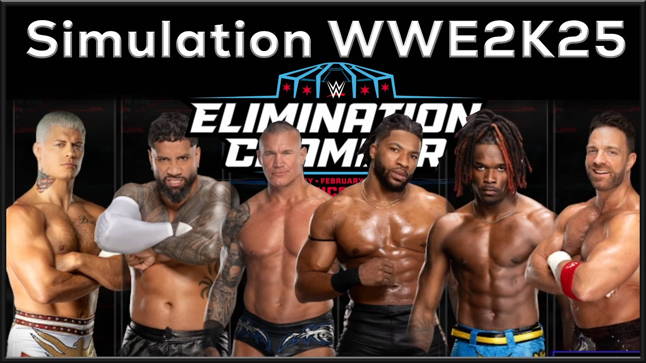 Simulation WWE2K25 de l'Élimination Chamber Masculin 2026
