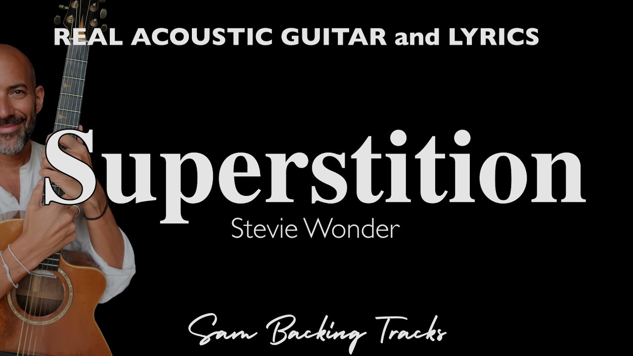 Superstition - Stevie Wonder (Acoustic groovy Karaoke | Original Key)