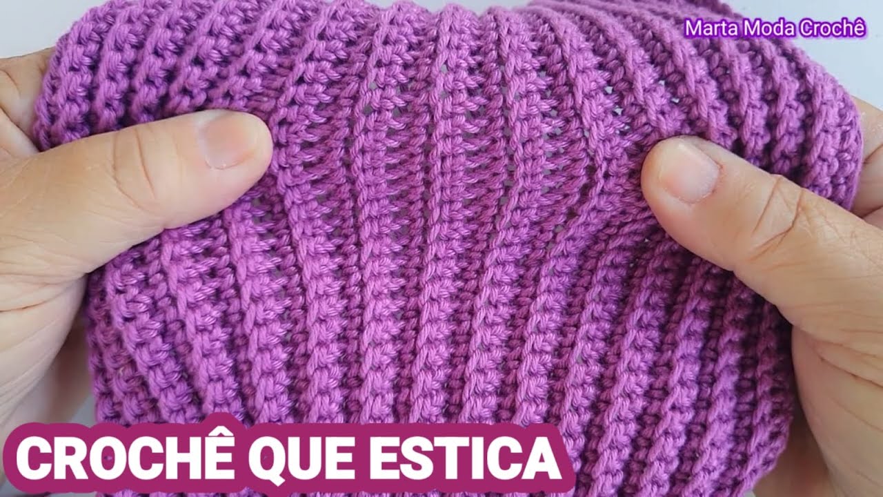 PONTO EL&Aacute;STICO EM CROCH&Ecirc; - PONTO PUNHO - PONTO SANFONA - PONTO QUE ESTICA