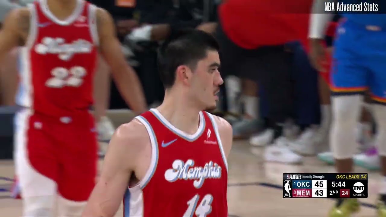 Zach Edey 8 pts 8 reb 7 blk vs Oklahoma City Thunder | 2025-04-26