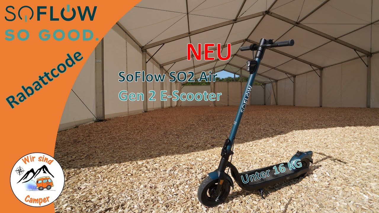 Der neue E Scooter SoFlow SO2 Air 2  Gen.
