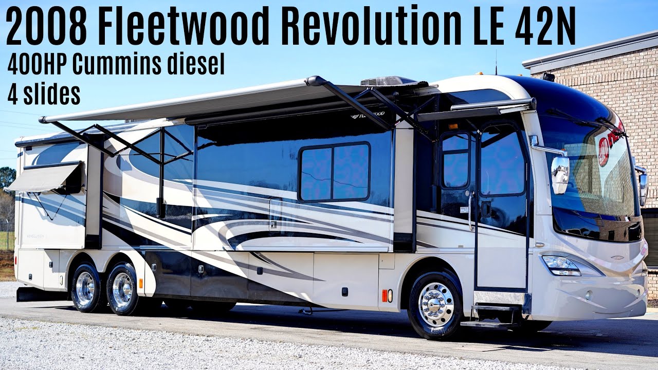 2008 Fleetwood Revolution LE A Class 400HP Cummins Diesel Pusher Spartan Tag Axle - $139,900