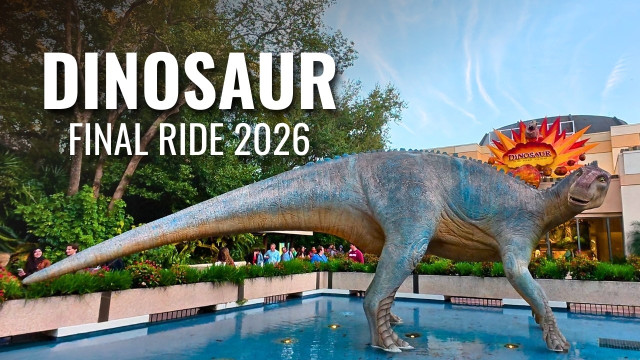 Последний аттракцион «Динозавры» 2026 | Animal Kingdom, 4K POV перед закрытием