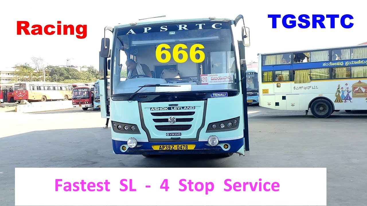 Fastest APSRTC SL Bus .. Bengaluru - Vijayawada - Tenali