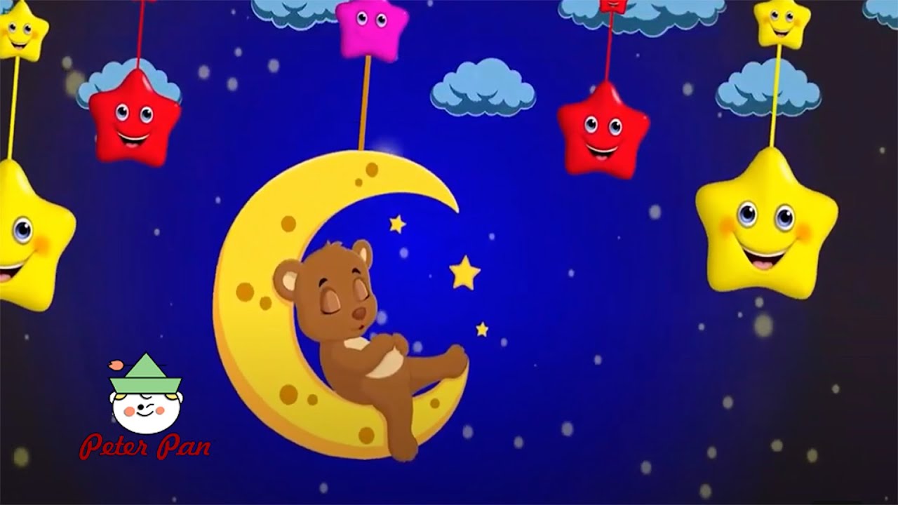 Teddy Gently Rocks Himself To Sleep: With moon and stars all around.