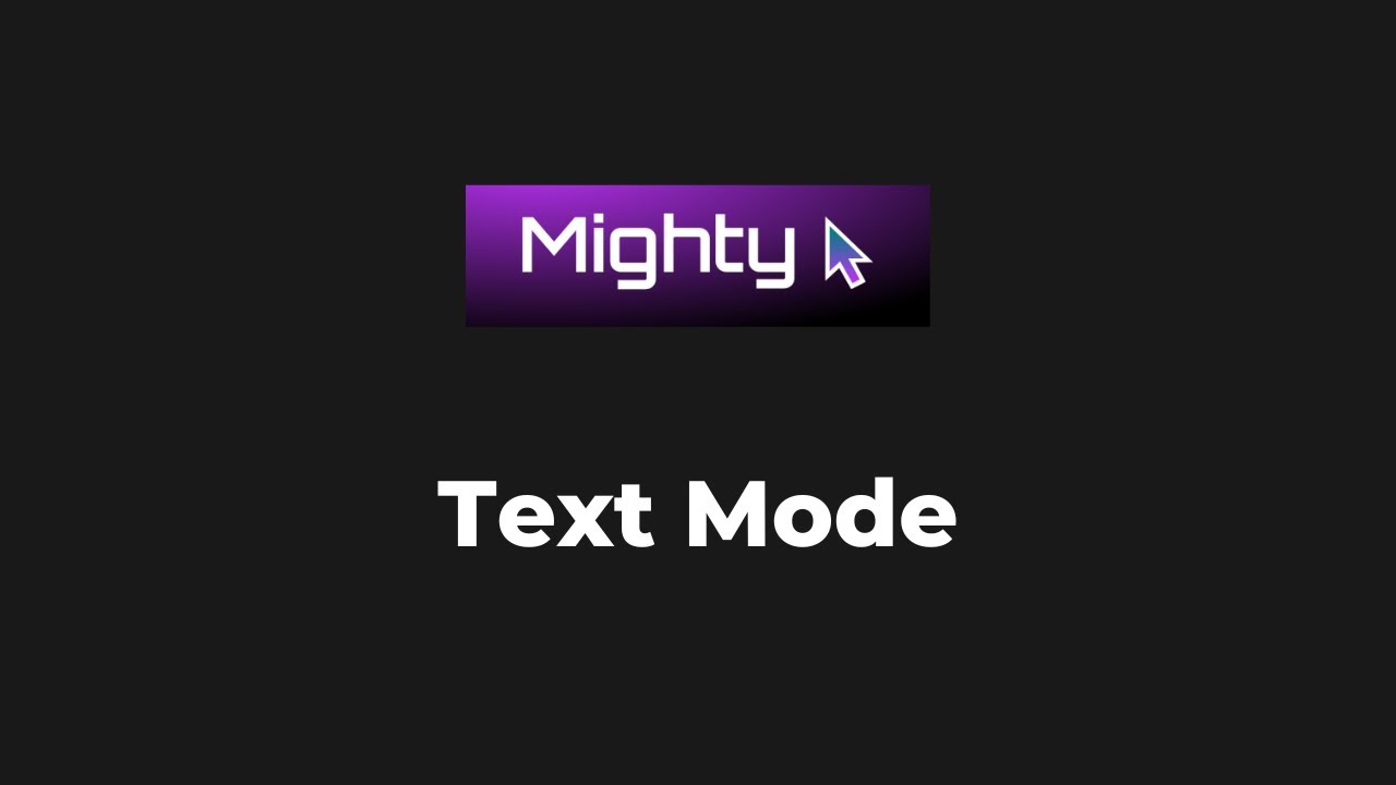 Mighty Cursor - Text Mode