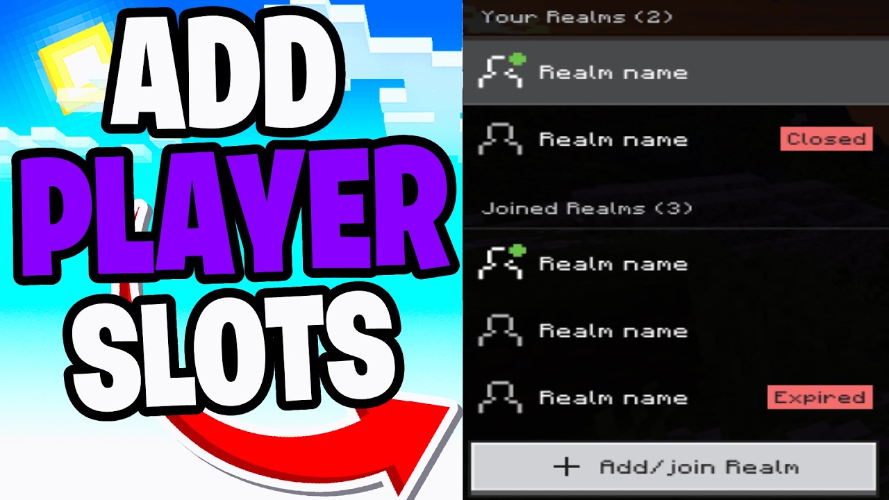 How To Add More Player Slots In Minecraft Realm! - Tutorial