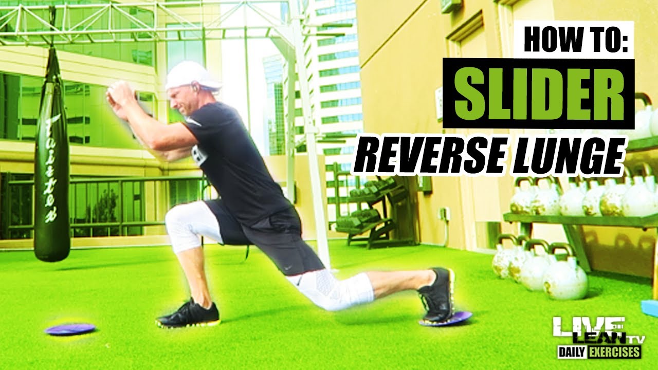How To Do A SLIDER REVERSE LUNGE | Exercise Demonstration Video and Guide
