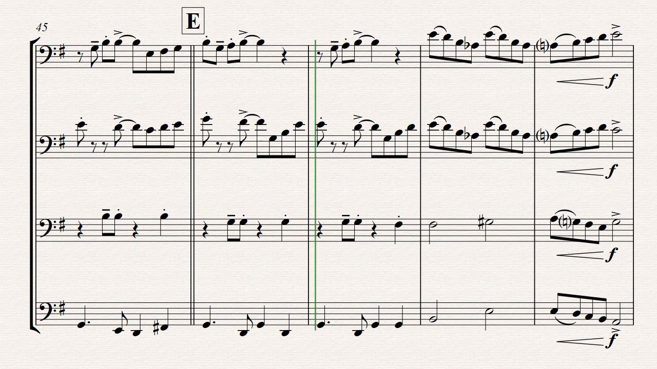 Tico-Tico no Fubá - Choro - Trombone Quartet