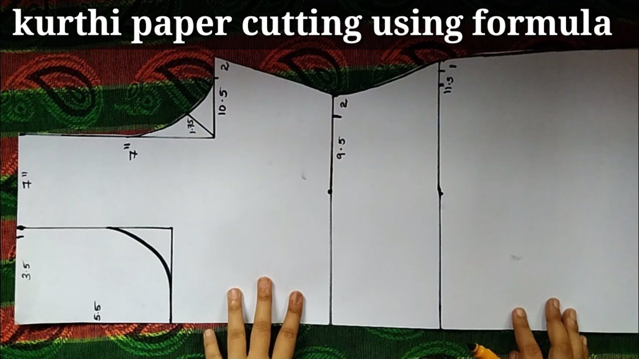 kurthi size 42 paper cutting using formula/kurthi stiching using chest measurement only in malayalam