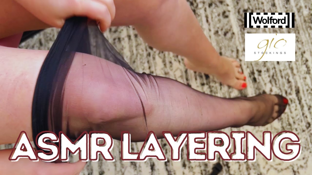 Layering Gio Stockings and Wolford Nylon Pantyhose | ASMR Try ON