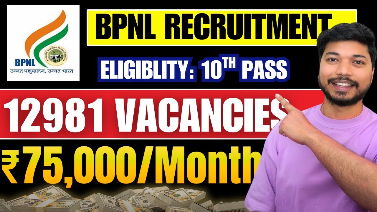 🚨 BPNL Recruitment 2025 | 10th, 12th Pass & Graduate Eligible | Govt Job – Apply Now!