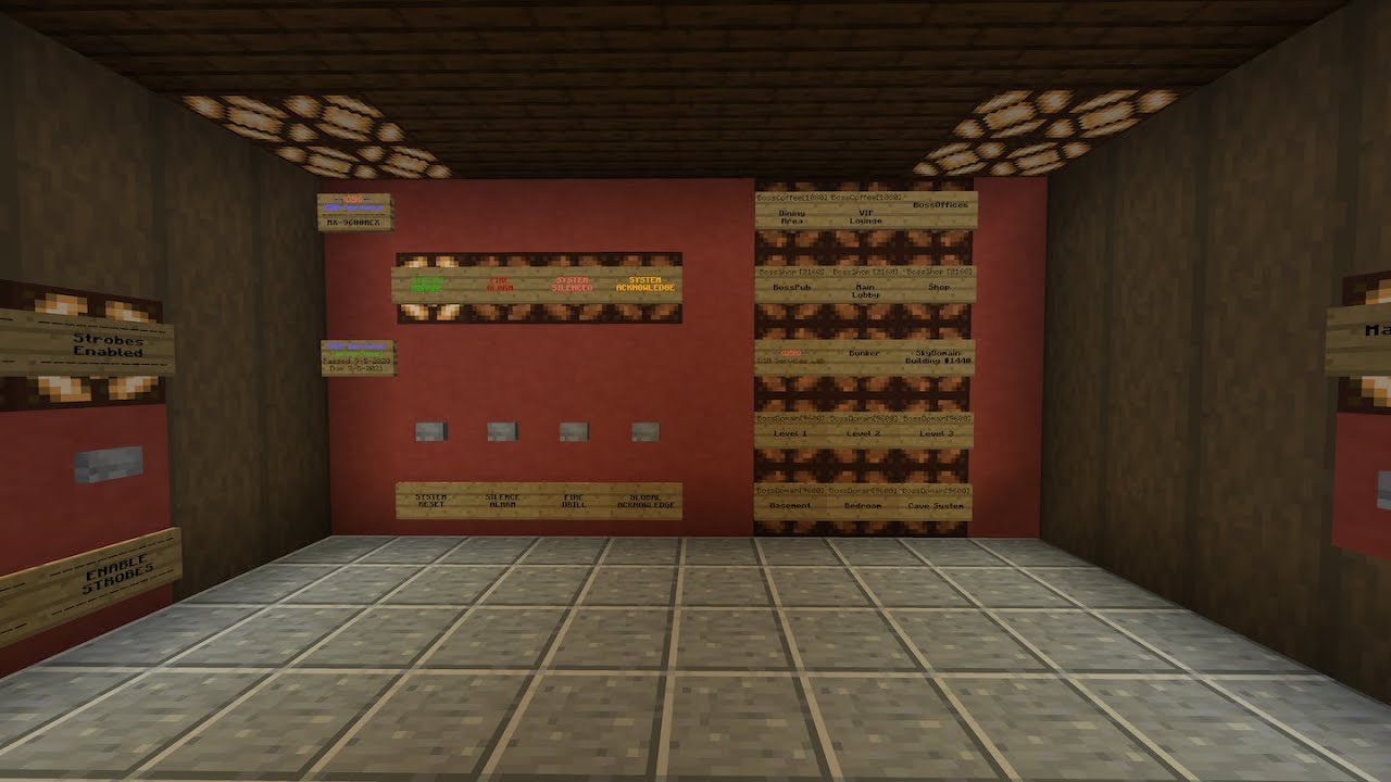 Fire Alarms in Minecraft? [no mods]