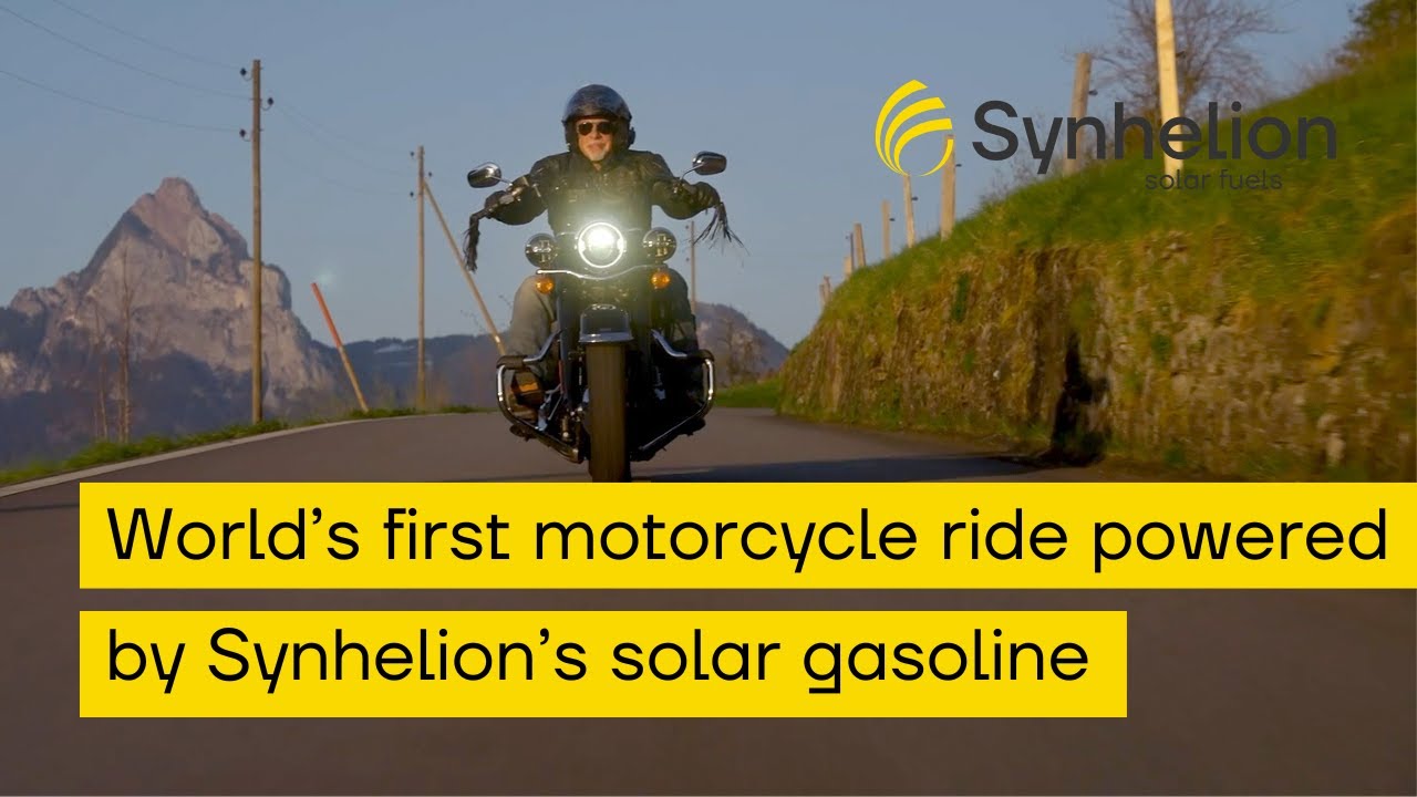 World’s first motorcycle ride powered by Synhelion’s solar gasoline