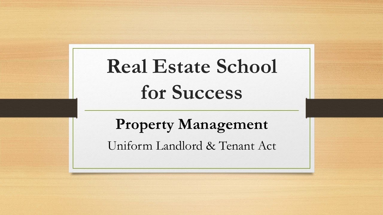 Uniform Residential Landlord and Tenant Act (URLTA)